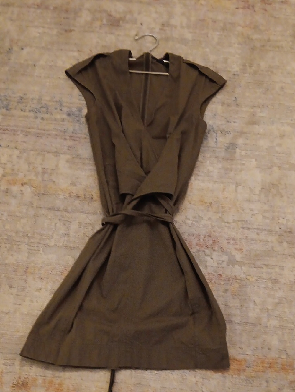 Gucci Army Green Belted Mid Dress